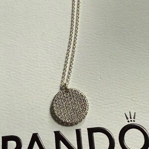 Pandora Silver Sparkling Pavé Necklace
